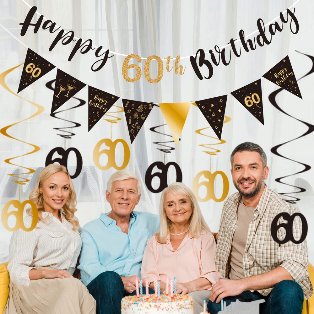 BRT Bearingshui black and gold decor kit to complement party balloons.