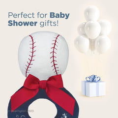Ideal gift for baby showers and baseball-themed nurseries.