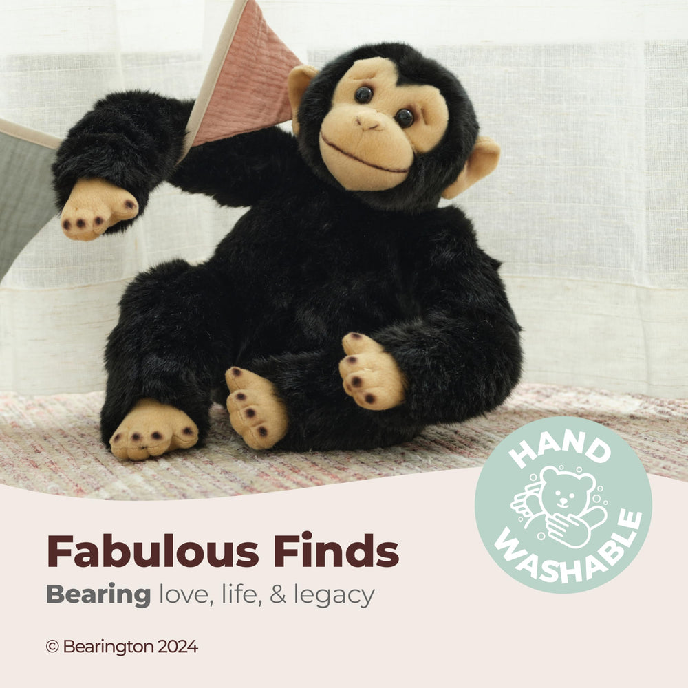 Bearington Bing chimp fur close-up emphasizes premium materials and cozy texture