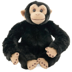 Bearington Bing chimpanzee plush front view shows soft fur and inviting cuddle appeal