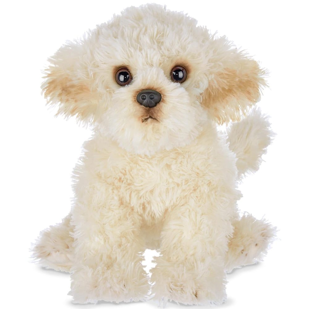 Bearington Bisquit Maltipoo plush face with lifelike details for imaginative play