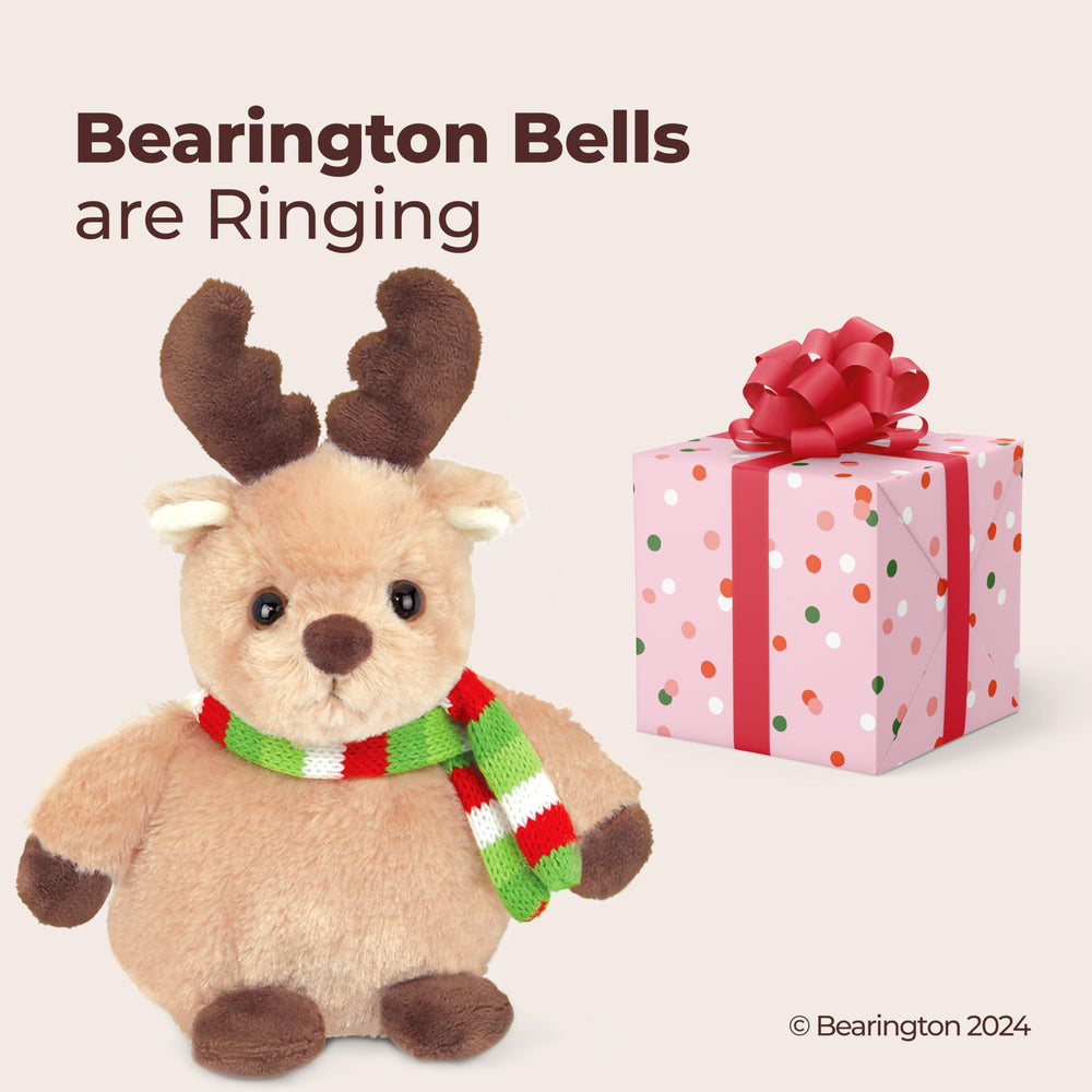Bearington Bucky Reindeer plush with a welcoming, gentle look.