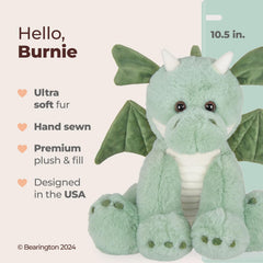 Bearington Burnie dragon with playful horns for imaginative fantasy play.