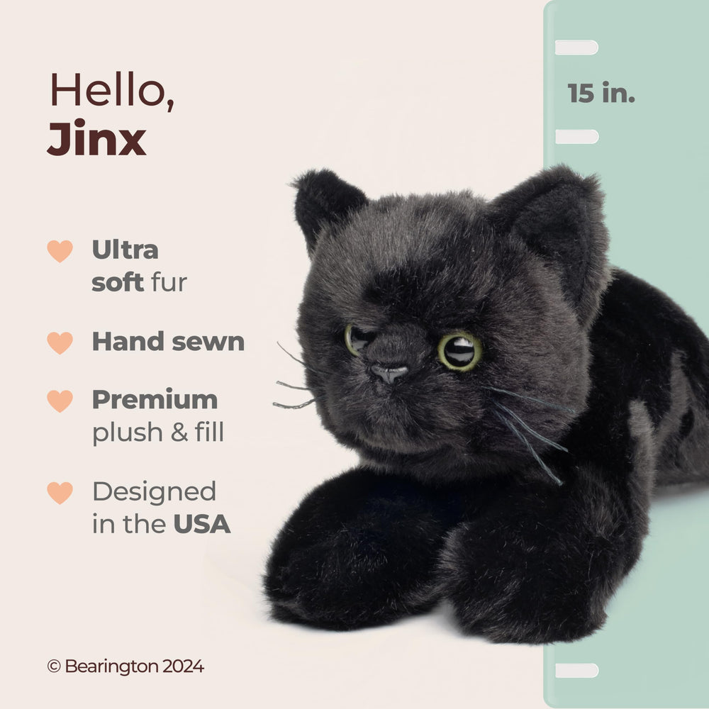 Bearington Jinx close-up on shimmering eyes and whiskers for lifelike charm.