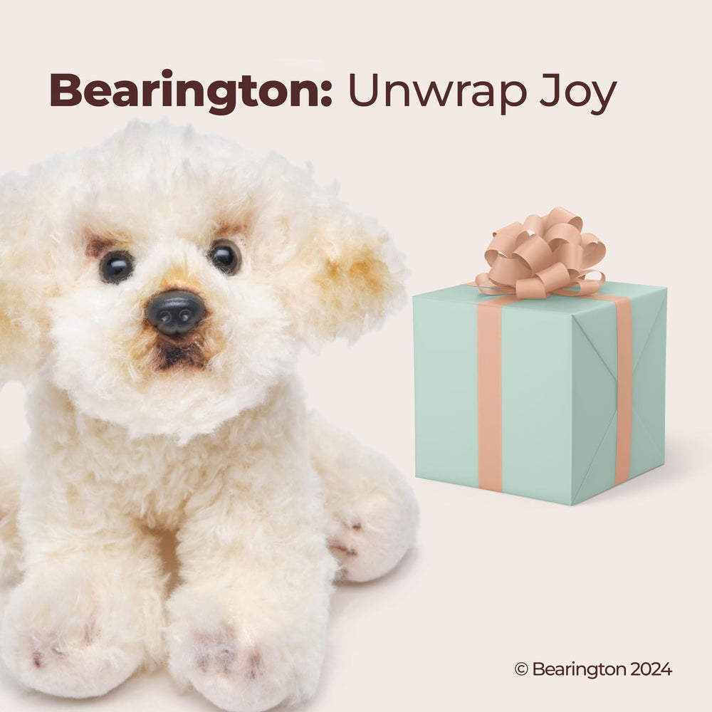 Bearington Lil' Bisquit soft-fur material for gentle hugs.