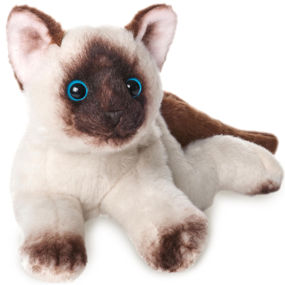 Bearington Lil’ Cleo Siamese cat plush face details highlight softness and inviting gaze for cuddling