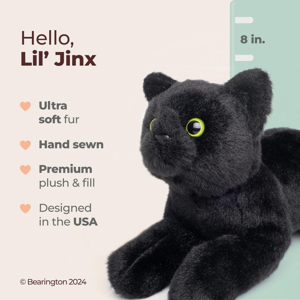 Bearington Lil' Jinx cat, side view, realistic details for imaginative play.