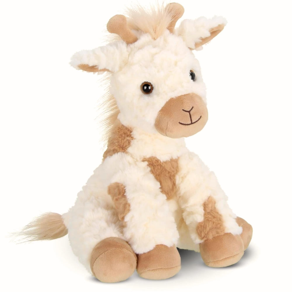 Bearington Lofty giraffe plush face, ideal for calming bedtime cuddles.