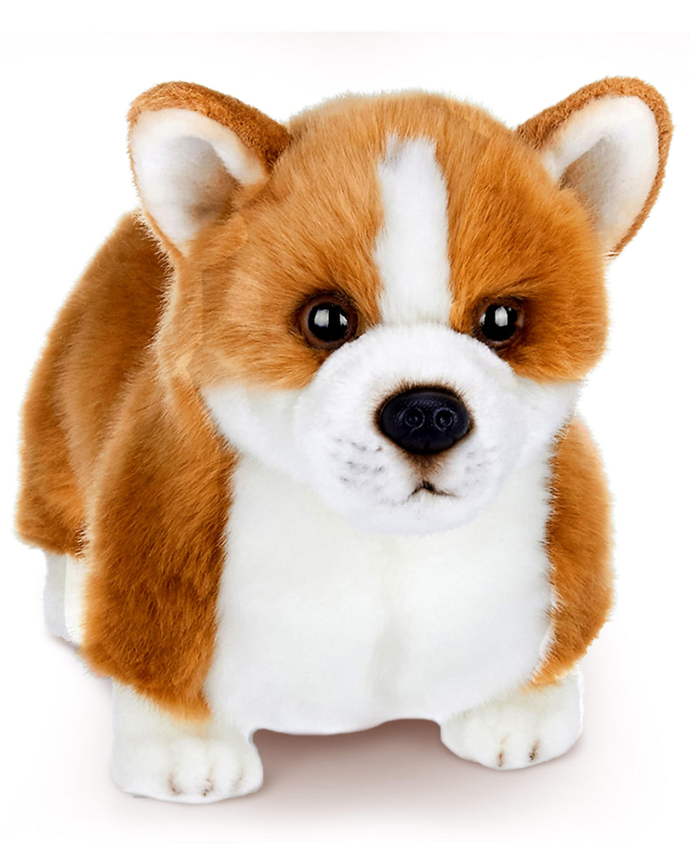 Bearington Queenie Corgi plush face close-up showing realistic details for lifelike charm