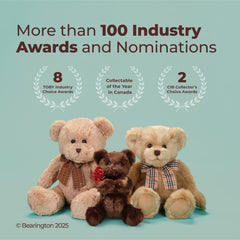 Detailed stitching on Remington teddy bear shows quality workmanship