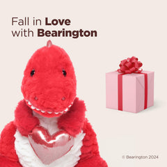 Bearington T-Riffic Love Dinosaur child playtime scene, durable plush for endless hugs.