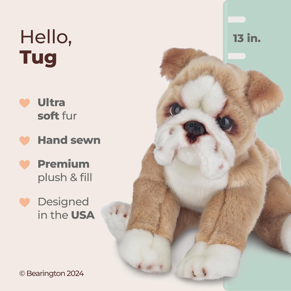 Textured fur close-up of Bearington Tug plush highlighting quality fabric.