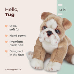 Textured fur close-up of Bearington Tug plush highlighting quality fabric.