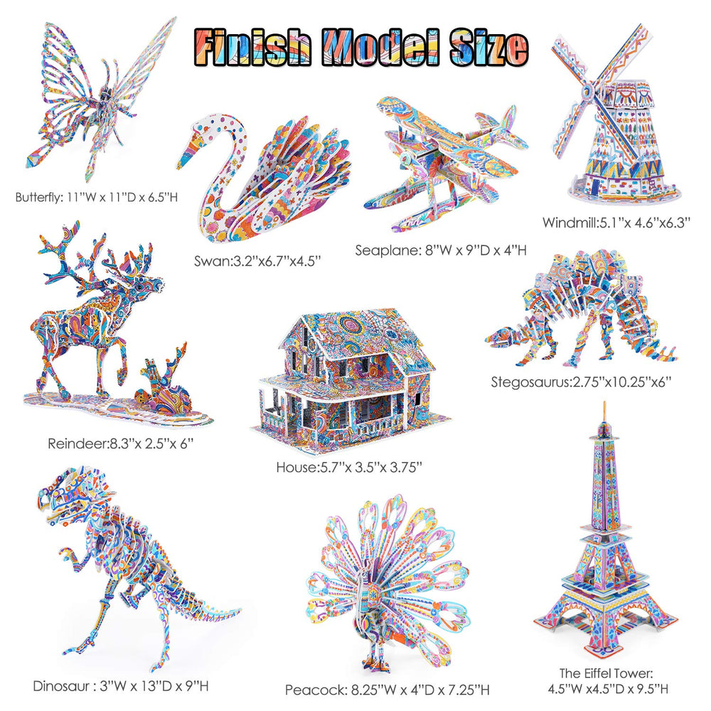BEARUN 3D coloring Eiffel Tower model exploring architectural coloring patterns