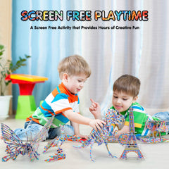 BEARUN 3D coloring house model for imaginative building and coloring