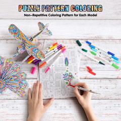 BEARUN 3D coloring sea plane model for hands-on focus and coordination