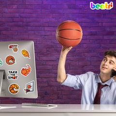 BEATRI basketball stickers brighten planners and journals with color