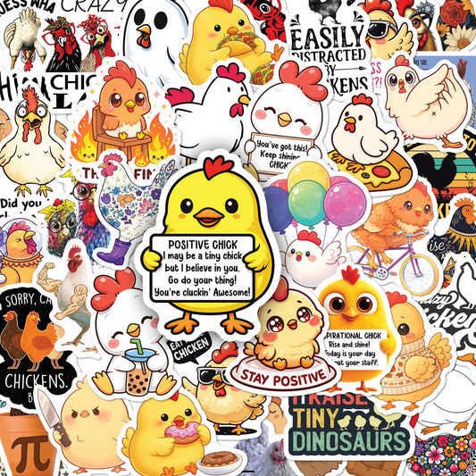 Beatri chicken sticker design 01 on laptop, durable and long-lasting