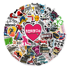 BEATRI ice hockey stickers pack cover displaying 50 unique designs for laptop customization.
