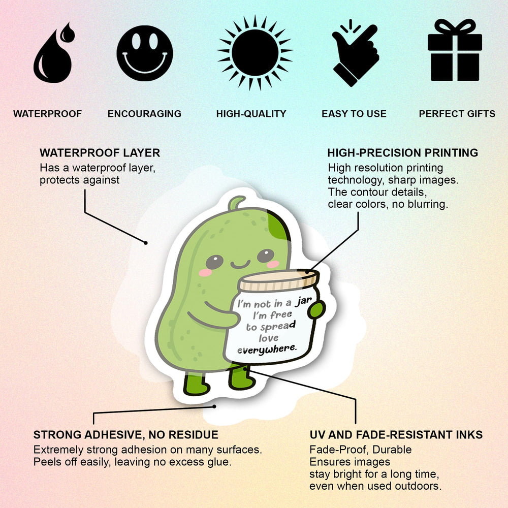 Beatri Pickle Stickers on notebook personalize study space with color