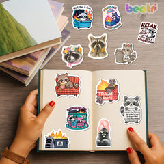 BEATRI raccoon stickers planner set for organizing and decorating daily schedules
