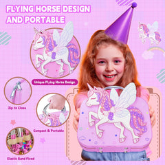 Beayuck eyeshadow palette and brushes for imaginative play.