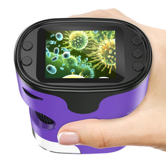 BEBANG 1000X handheld microscope front view showing compact design and portability