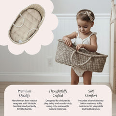 Dolly carrier bed by BEBE BASK serves as charming room décor and toy storage