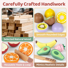 Beberolen wooden lemon cutting toy for sensory play and early kitchen experiences.