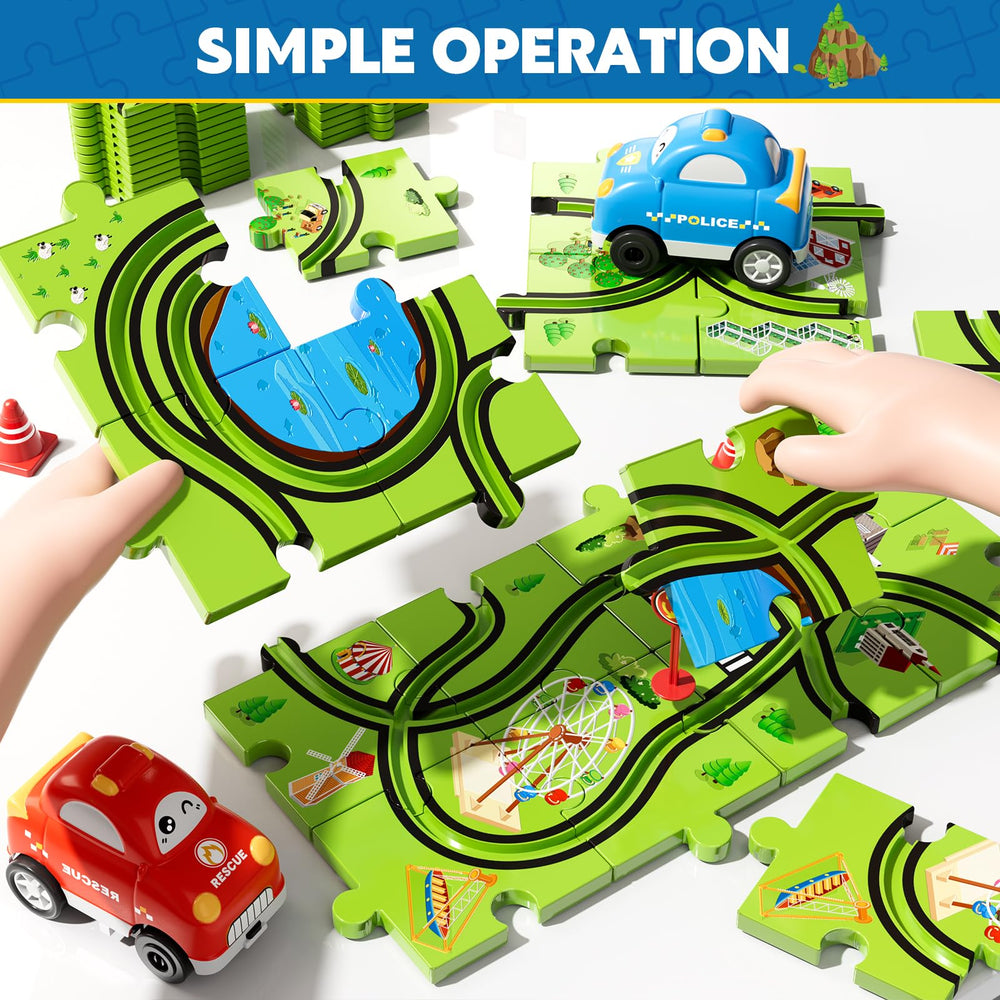 Beby Buty gift-ready puzzle race track set as a versatile birthday present
