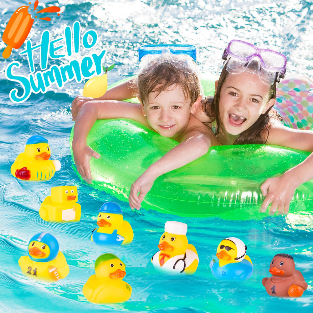 BECEEL non-toxic vinyl ducks ensure safe, toddler-friendly water play