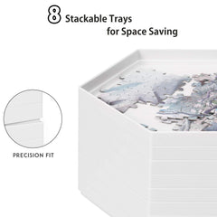 Becko US clear lid protects puzzles from dust during storage