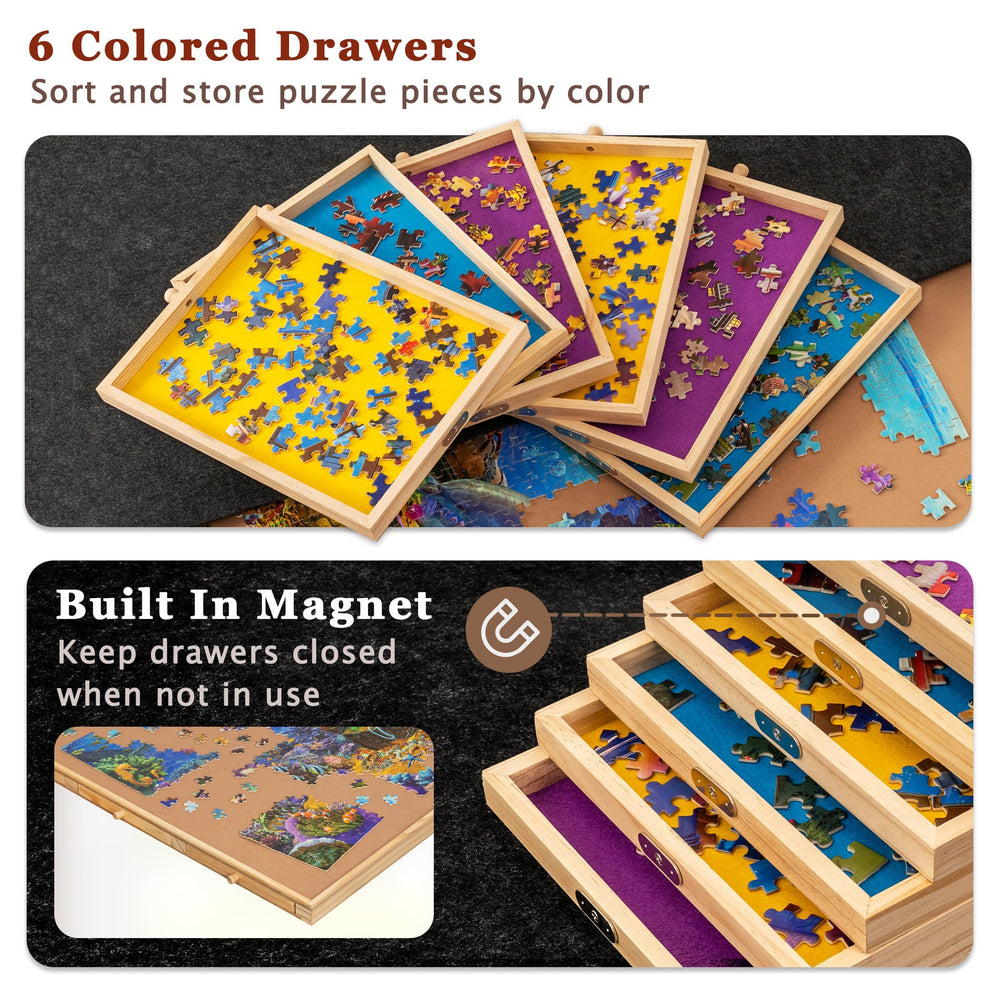 Becko US magnetic drawer closures keep pieces secure when not in use.