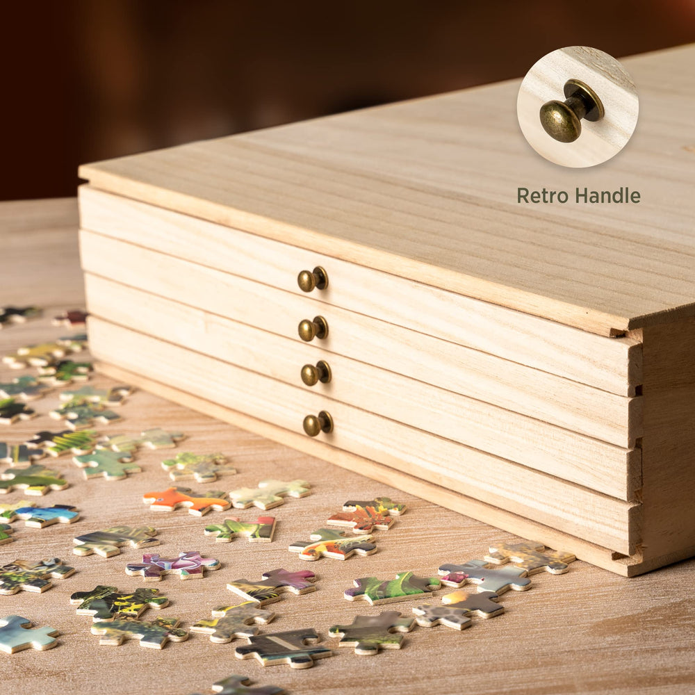 Becko US portable puzzle sorting set for home or travel