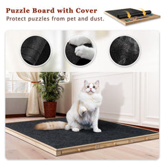 Becko US puzzle-table cover and felt surface reduce dust and sliding.