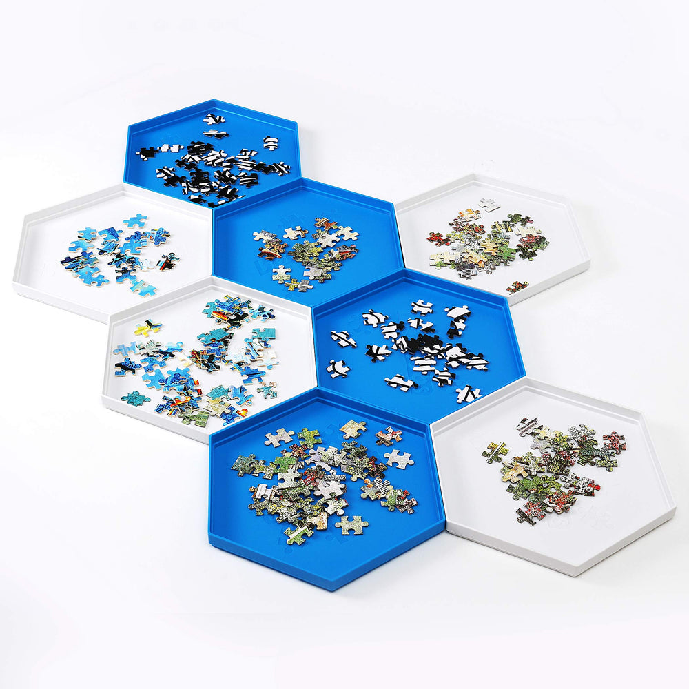 Becko US transparent lid protects puzzle pieces during sorting