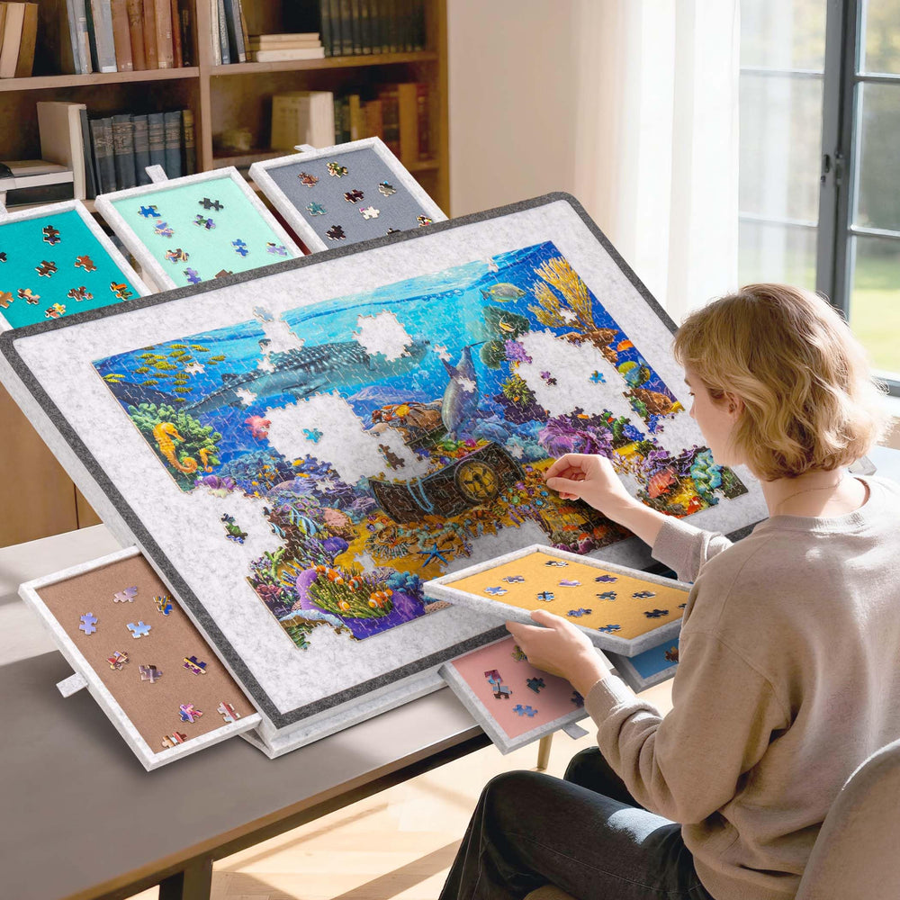 Becko US edge protection and anti-spill border on puzzle board