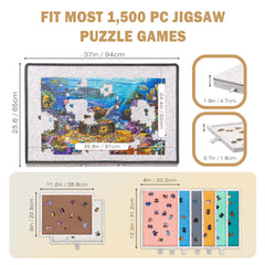 Becko US tilting puzzle board highlighting the 91 by 62 cm usable area