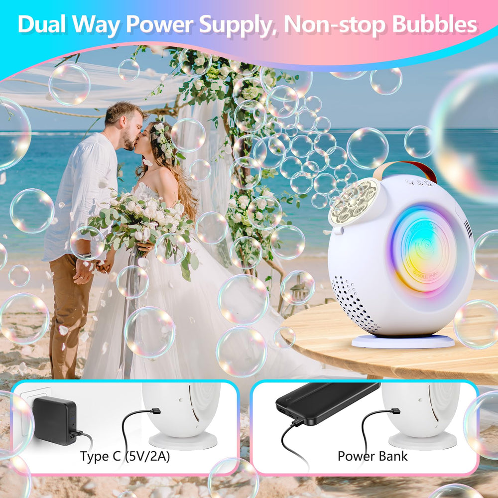 BEDAIL Bubble Machine 500 ml tank design prevents leaks during play