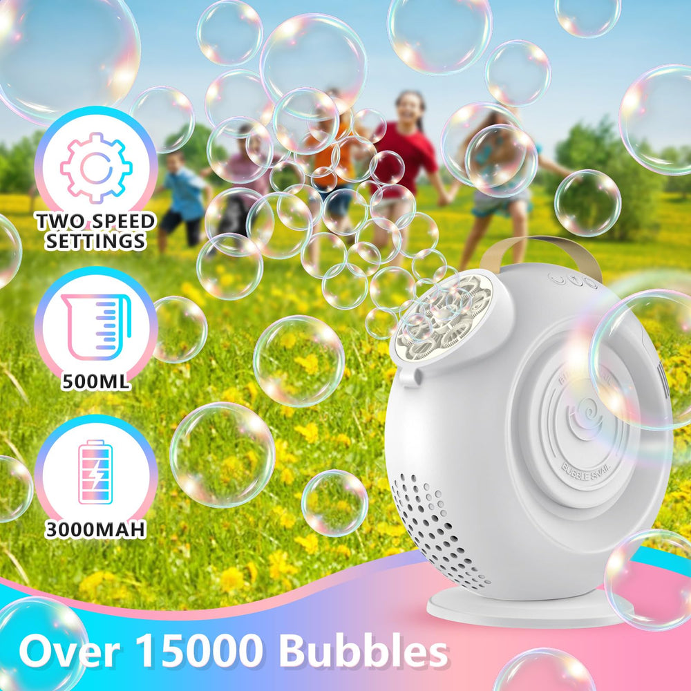 BEDAIL Bubble Machine rotation feature demonstrating 90 and 360 degree action