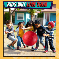 Bedwina blue 18 inch knobby sensory ball ideal for tossing and catching.