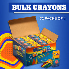 Bedwina 72 four-pack case crayons ideal for party favors and goody bags