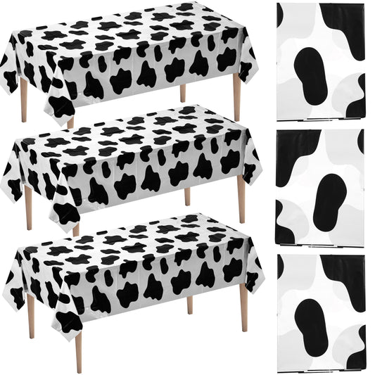 Bedwina cow print tablecloth pack-3 for festive events and easy cleanup.