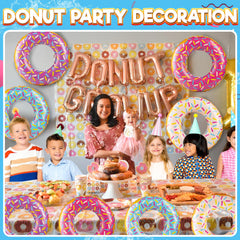 Bedwina inflatable donut pool float in white with sprinkles, great for photo-worthy summer moments.