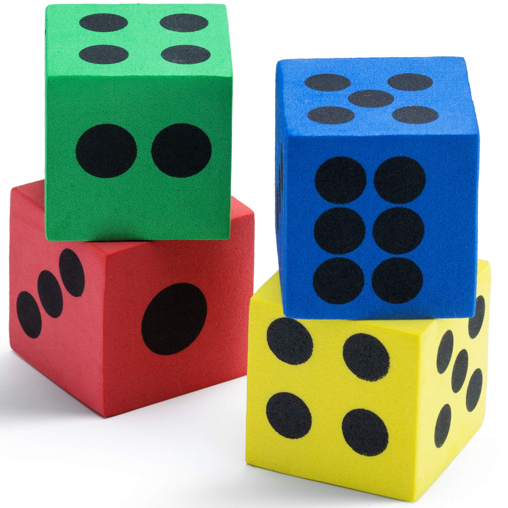 Bedwina foam dice blue, 1.5-inch, durable for learning games