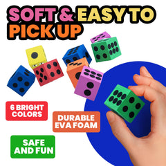 Bedwina foam dice red, 1.5-inch, perfect for group math play