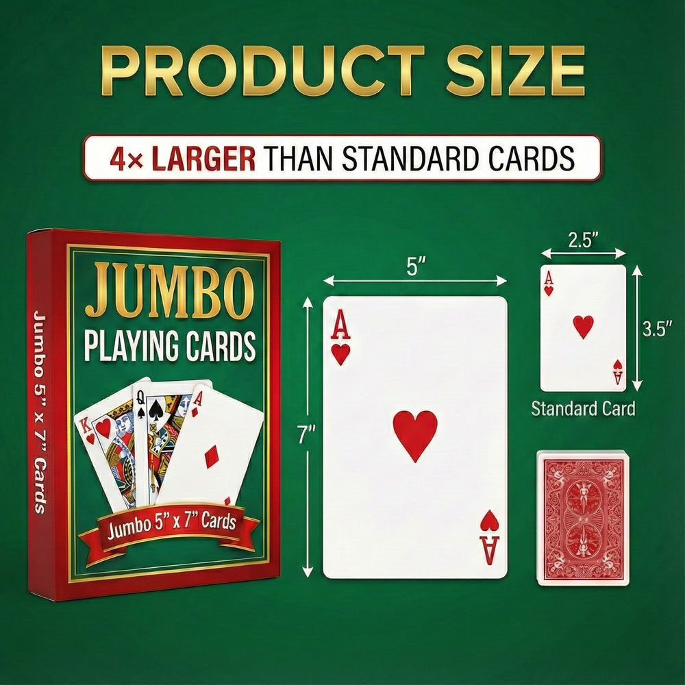 Bedwina 5x7 cards close-up shows large print for clarity during play