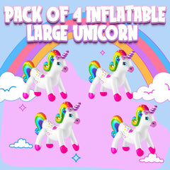 Bedwina 24-inch unicorns inflate quickly for reusable decor.