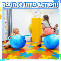 Bedwina hopper ball supports balance and coordination during bounce sessions.