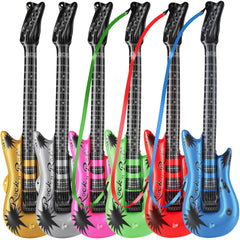 Bedwina inflatable guitar neon gold for party props and photo booths